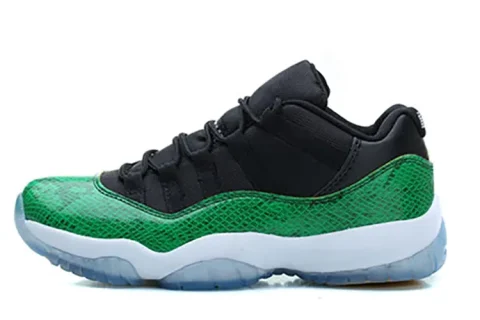 Nike Air Jordan 11 Retro Low Sneakers Zwart-Groen