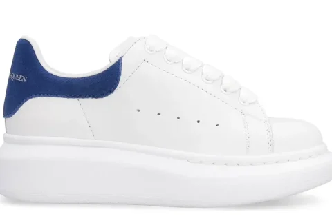 Alexander McQueen Oversized Kinder Sneakers Wit-Blauw