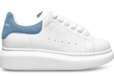 Alexander McQueen Oversized Kinder Sneakers Wit-Lichtblauw