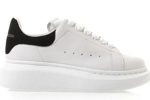 Alexander McQueen Oversized Kinder Sneakers Wit-Zwart