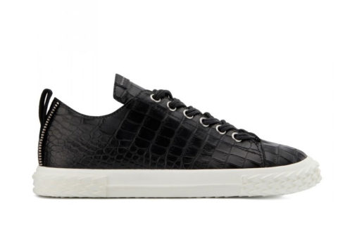 Giuseppe Zanotti Blabber Krokodil Sneaker Zwart-Wit