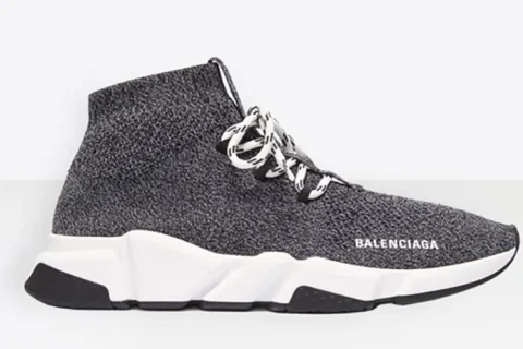 Balenciaga Speed Trainers Lace Up Zwart-Wit