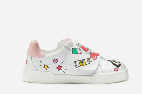Dolce & Gabbana portofino kinder sneakers wit