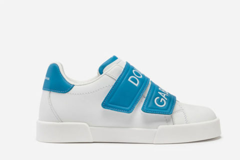 Dolce & Gabbana portofino kinder sneakers wit/blauw