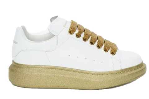 Alexander Mcqueen Oversized Sneakers Wit-Goud Alexander Mcqueen Oversized Sneakers Wit-Goud