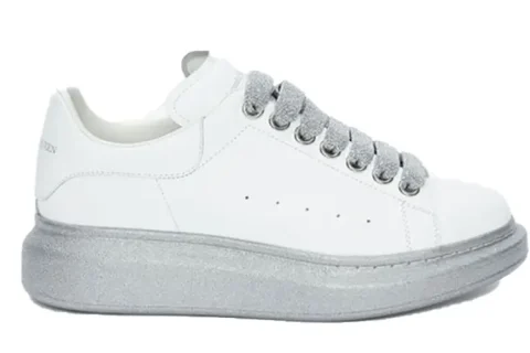 Alexander Mcqueen Oversized Sneakers Wit-Zilver