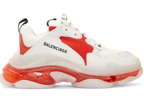 Balenciaga Triple S Clear Sole Wit/Rood