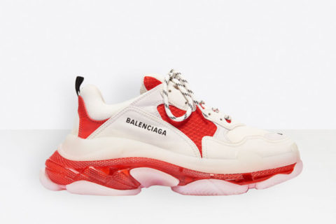 Balenciaga Triple S Clear Sole Wit/Rood