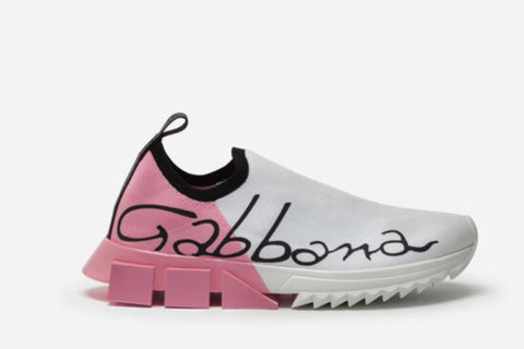 Dolce & Gabbana Sorrento Sneakers Wit-Roze
