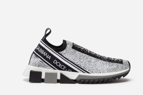 Dolce & Gabbana Sorrento Crystal Sneakers Zilver