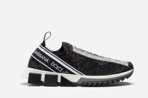 Dolce & Gabbana Sorrento Crystal Sneakers Zwart Dolce & Gabbana Sorrento Crystal Sneakers Zwart