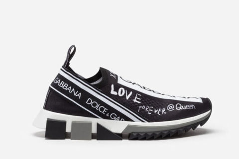 Dolce & Gabbana Sorrento Sneakers Zwart-Wit Dolce & Gabbana Sorrento Sneakers Zwart-Wit