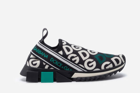 Dolce & Gabbana Sorrento Sneakers Zwart-Groen