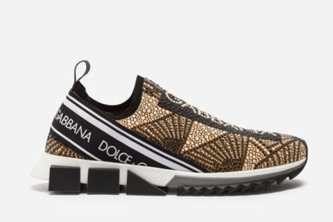 Dolce & Gabbana Sorrento Sneaker Goud-Zwart Dolce & Gabbana Sorrento Sneaker Goud-Zwart