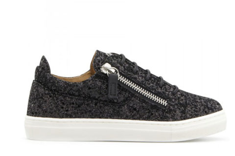 Giuseppe Zanotti ceryl glitter kinder sneakers zwart/wit