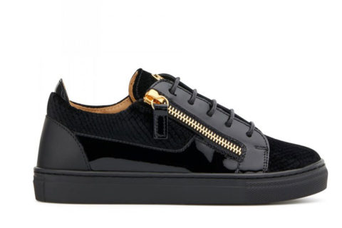 Giuseppe Zanotti gail velvet kinder sneakers zwart