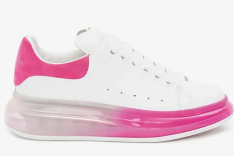Alexander McQueen Oversized Sneakers Wit-Fuchsia