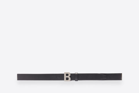 Balenciaga B Thin Riem Zwart