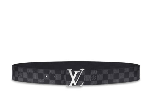 Louis Vuitton LV Initales 40mm Reversible Riem Zwart-Grijs
