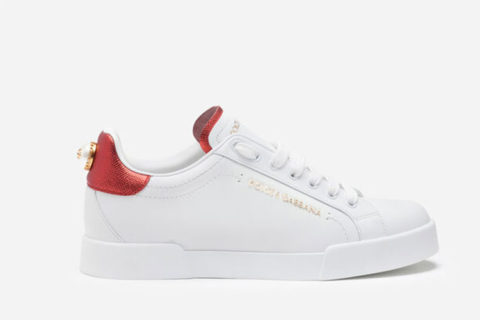 Dolce & Gabbana Portofino Sneakers Wit-Rood Dolce & Gabbana Portofino Sneakers Wit-Rood