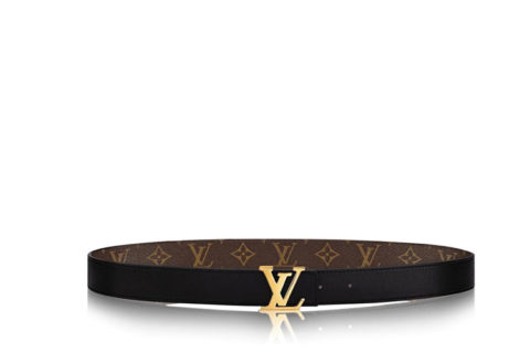 Louis Vuitton LV Initales 30mm Reversible Riem Zwart-Bruin