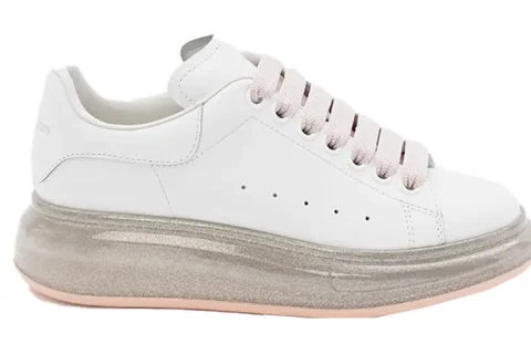 Alexander McQueen Oversized Sneakers Wit-Rose Alexander McQueen Oversized Sneakers Wit-Rose