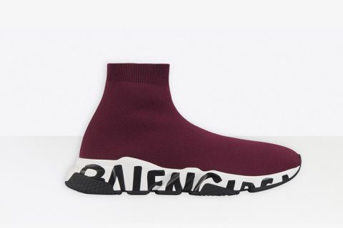 Balenciaga Speed Trainers Graffiti Paars