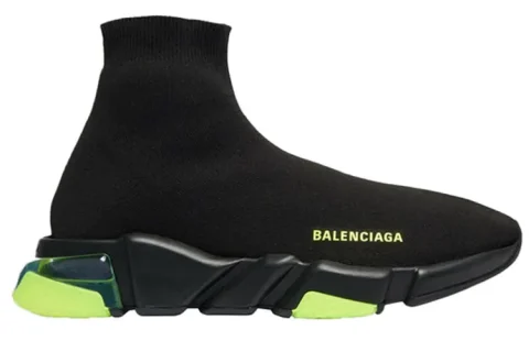 Balenciaga Speed Trainer Clear Sole Zwart/Geel