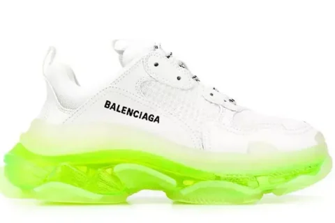 Balenciaga Triple S Clear Sole Wit-Geel