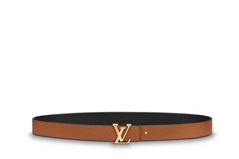 Louis Vuitton Reversible Initialis 30mm Riem Bruin-Zwart Louis Vuitton Reversible Initialis 30mm Riem Bruin-Zwart