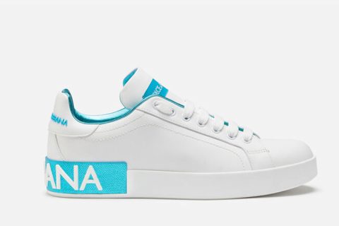 Dolce & Gabbana Portofino Sneakers Wit-Blauw