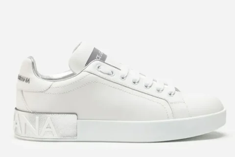 Dolce & Gabbana Portofino Sneakers Wit-Zilver