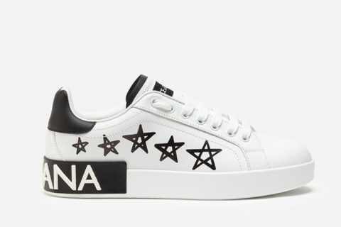 Dolce & Gabbana Portofino Sneakers Wit-Zwart