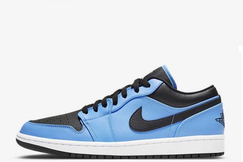 Nike Air Jordan 1 Low Sneakers Blauw-Zwart