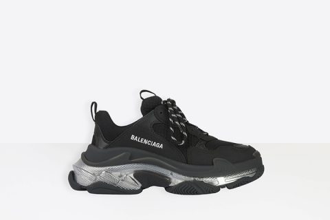 Balenciaga Triple S Clear Sole Zwart-Zilver