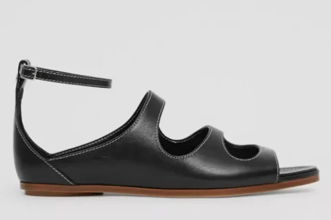 Burberry Lederen Sandalen Zwart