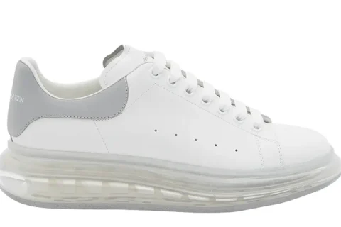 Alexander McQueen Oversized Clear Sole Sneakers Grey White