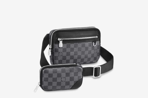 Louis Vuitton scott messenger schoudertas zwart/grijs Louis Vuitton scott messenger schoudertas zwart/grijs