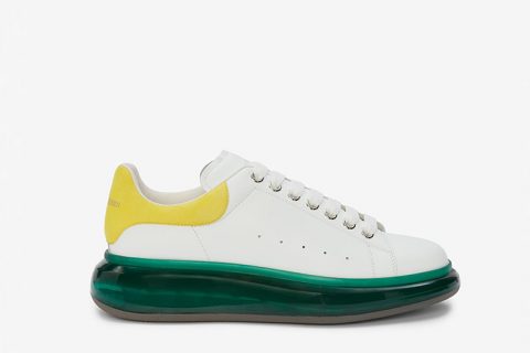 Alexander McQueen Oversized Sneakers Wit-Groen Alexander McQueen Oversized Sneakers Wit-Groen