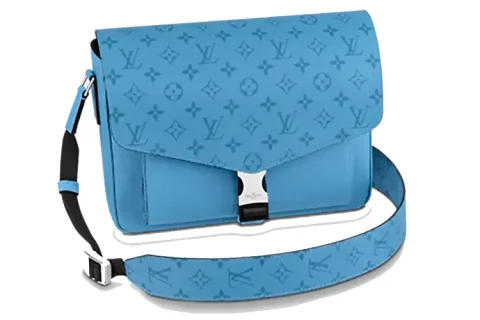 Louis Vuitton New Messenger Schoudertas Denimblauw
