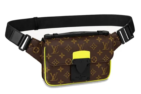 Louis Vuitton S Lock Sling Heuptas Bruin-Neongeel