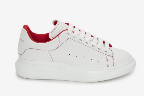 Alexander McQueen Oversized Sneakers Wit-Rood