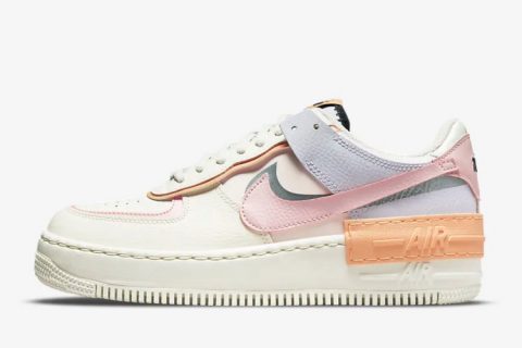Nike air force 1 shadow dames sneakers wit/oranje