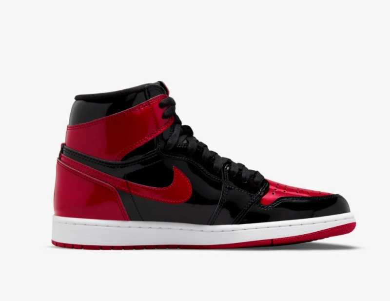 Nike air jordan 1 Patent Bred sneakers Rood - Zwart