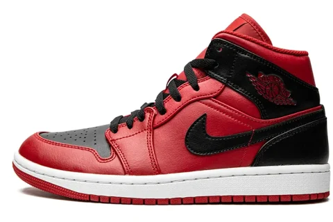 Nike Air Jordan 1 Mid Reverse Bred Sneakers