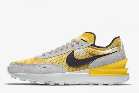 Nike x Sacai x Fragments LD Waffle Sneakers Geel
