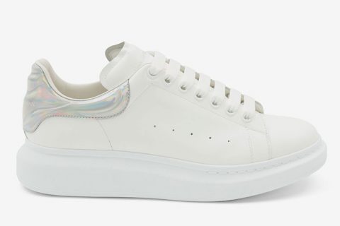 Alexander McQueen Oversized Sneakers Wit-Zilver