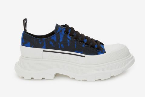 Alexander McQueen tread slick dames sneakers donkerblauw/zwart