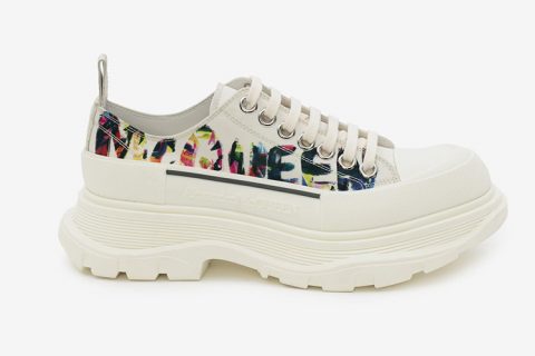 Alexander McQueen tread slick dames sneakers wit/multicolor