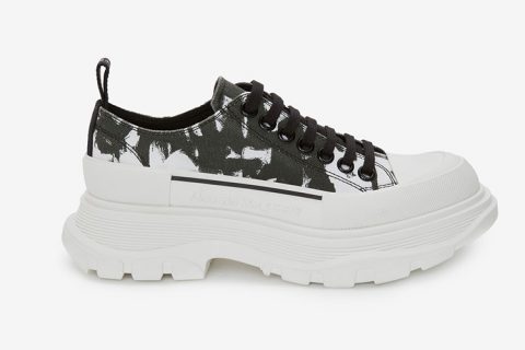 Alexander McQueen tread slick dames sneakers wit/zwart